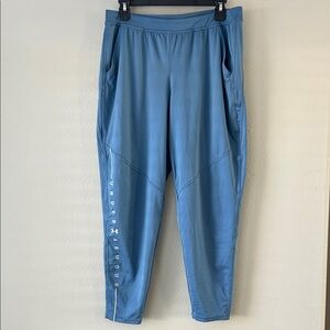 Under Armour Slate Blue Athletic Pants Size Large. 16 inch waist 27 inch inseam